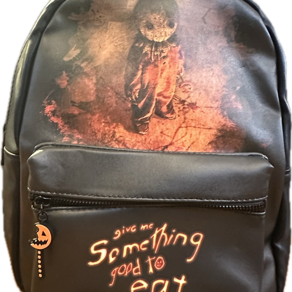Hot Topic Black and Orange Halloween Backpack